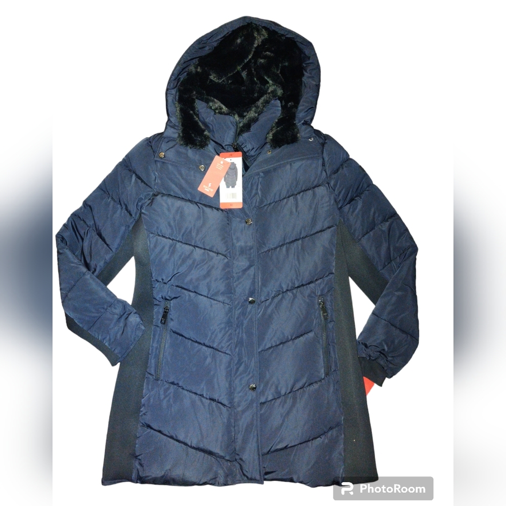 Andrew Marc Women's Long Stretch Jacket (Black, M)